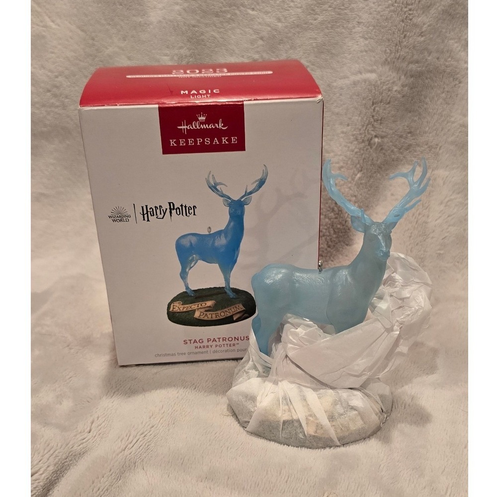 Hallmark Keepsake 2023 Harry Potter Stag Patronus Magic Light Ornament QXI7449